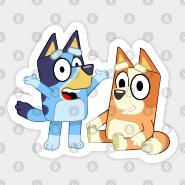 Bluey and Bingo - Bluey - Sticker | TeePublic